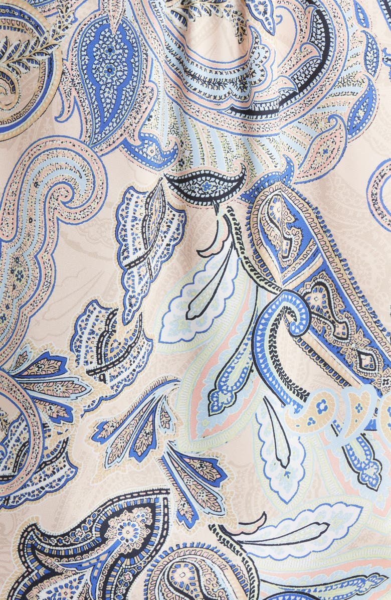 Tahari ASL Print Tulip Sleeve Top, Alternate, color, Sand Paisley