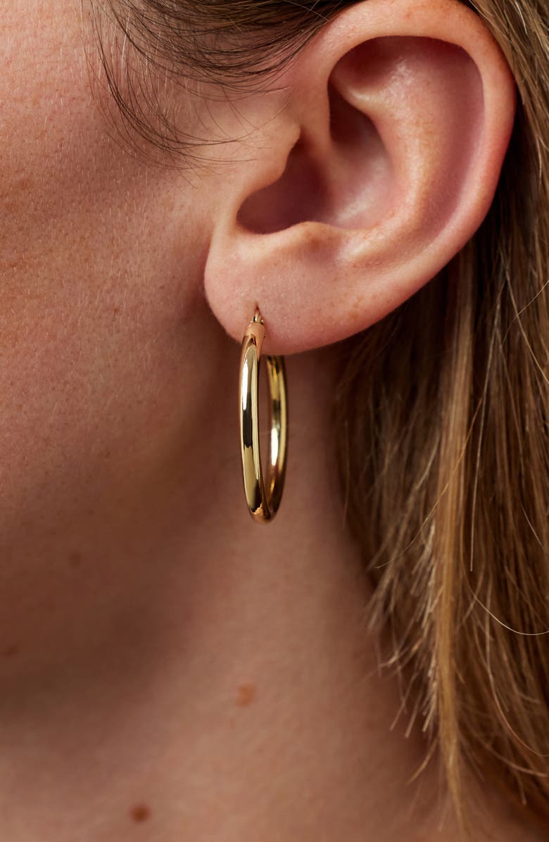 Ana Luisa Chunky Gold Hoop Earrings - Gold Classic Hoops Large, Alternate, color, Gold