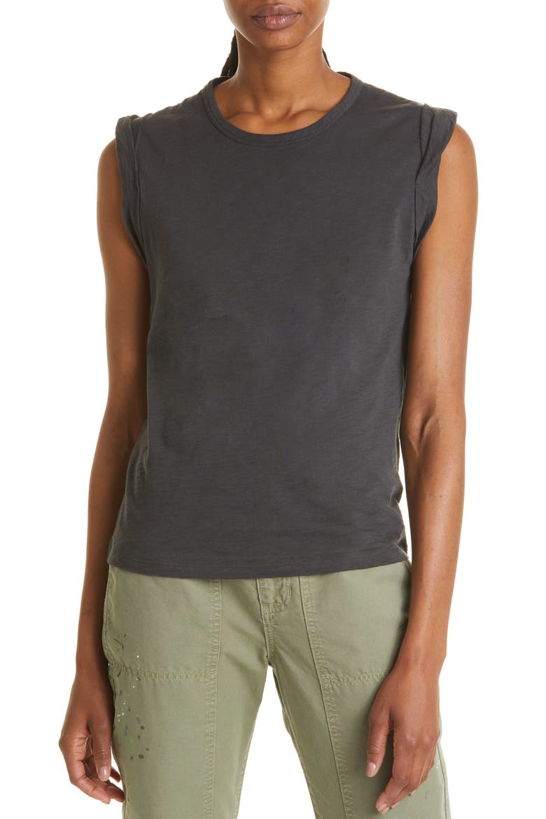 Dree Muscle Tee, Main, color, CHARCOAL