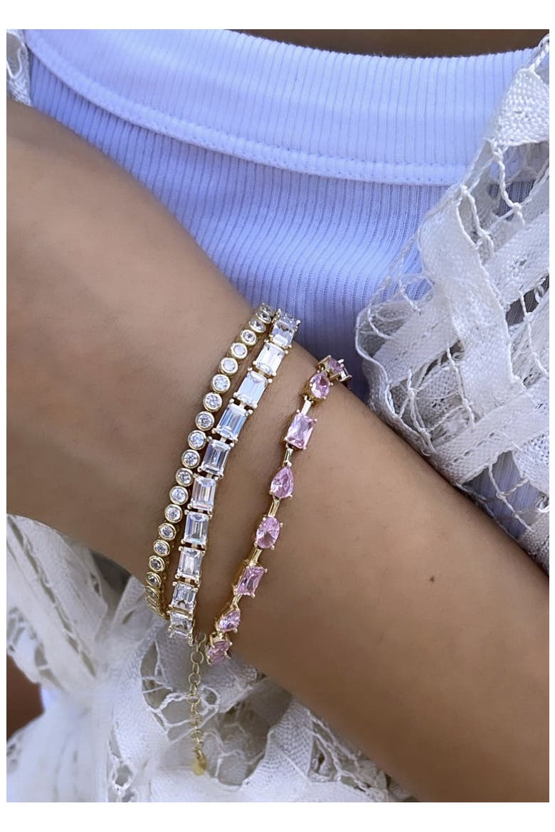 Classic Bezel Tennis Bracelet, Alternate, color, GOLD