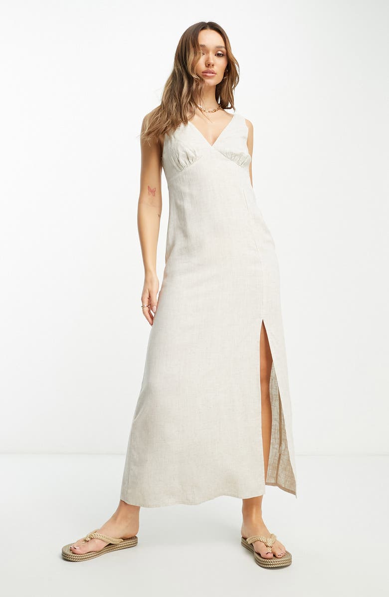 ASOS DESIGN V-Neck Maxi Slipdress, Main, color, 