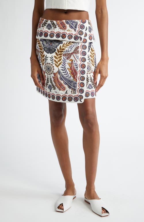 Shop Farm Rio Boho Glam Foldover Waist Skirt In Boho Glam Off-white