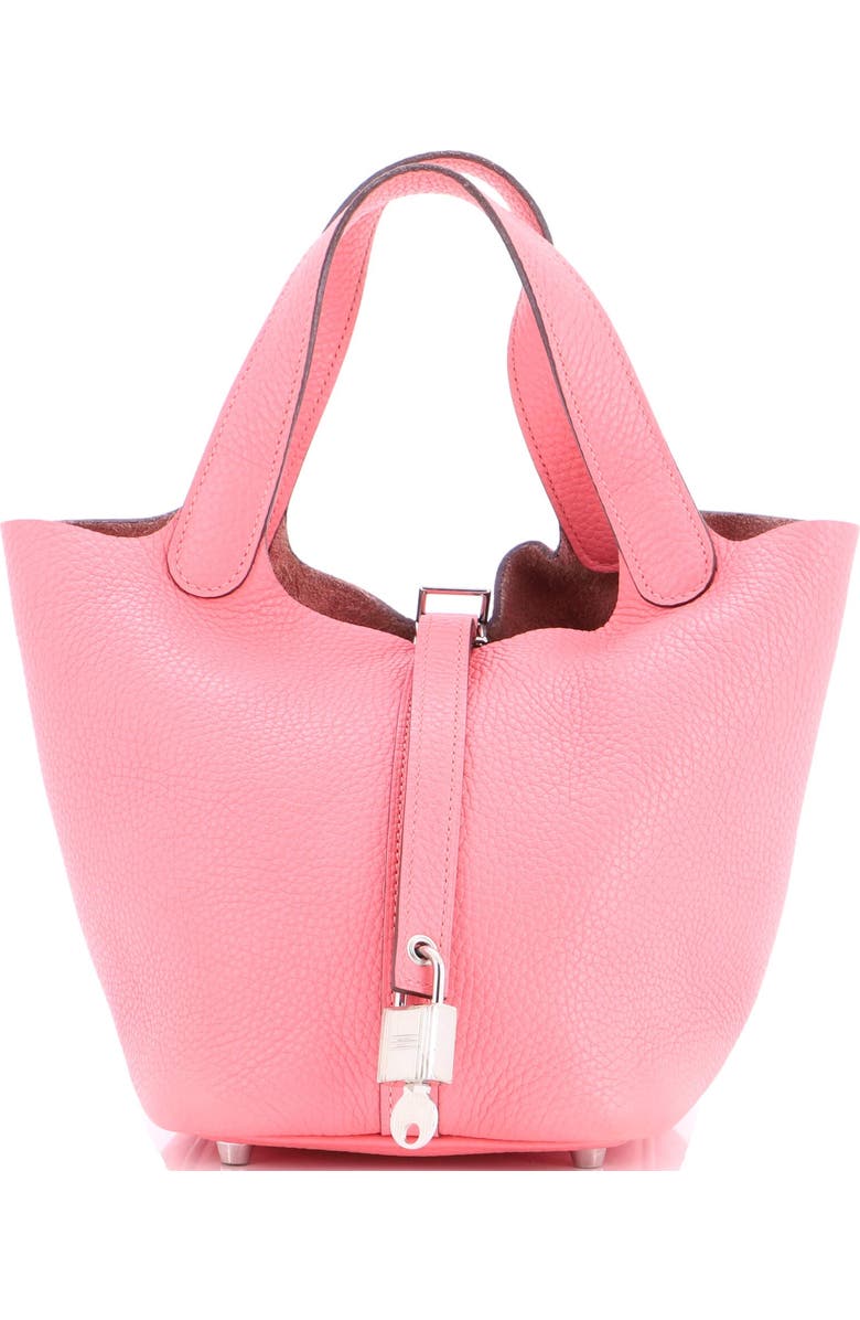 Pre-Owned Hermes Picotin Lock Bag Clemence PM, Main, color, Rose Azalee