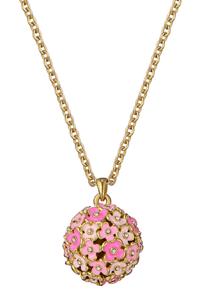 Bonbon Bouquet Ball Pendant Necklace, Main, color, METALLIC GOLD