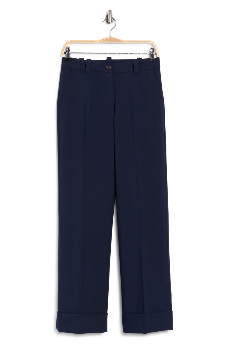 Cuffed Wide Leg Pants, Alternate, color, NAVY