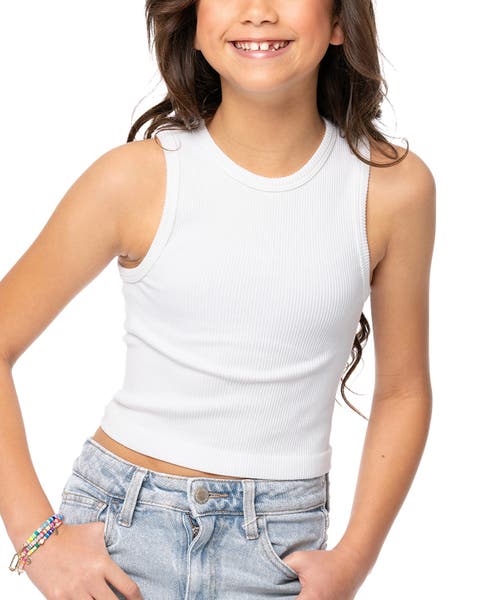 Ribbed crop tank top - Big Kid