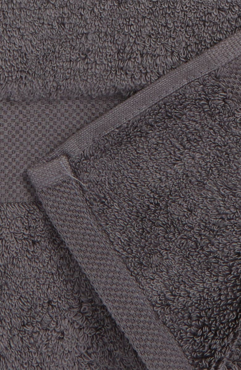 Matouk Lotus Hand Towel, Alternate, color, Charcoal