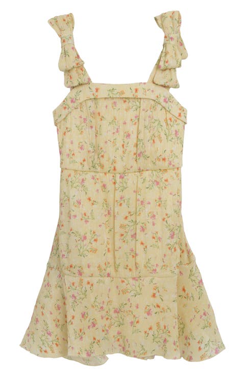 Kids' Floral Bow Strap Dress (Big Kid)