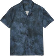 John Varvatos Agosta Burnout Effect Linen Camp Shirt