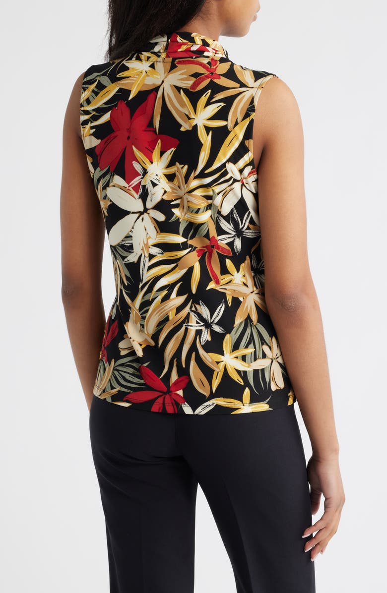 Anne Klein Printed Triple Pleat Sleeveless Top, Alternate, color, 