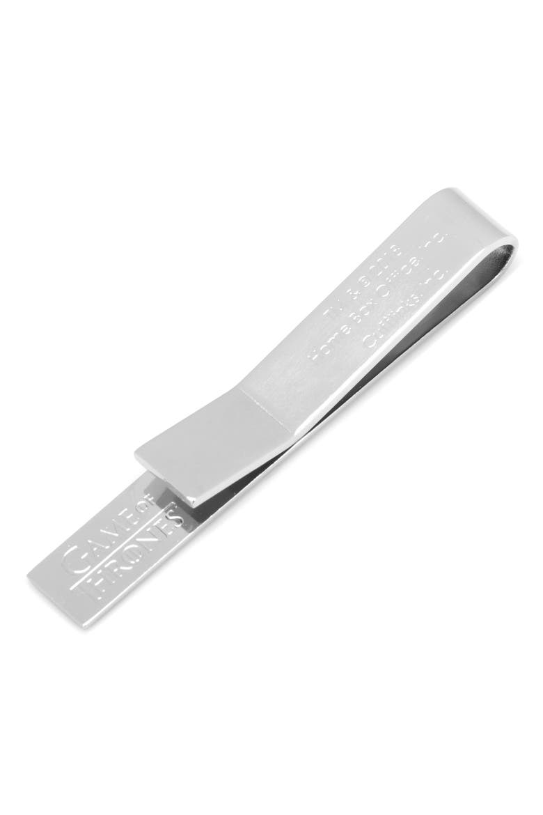 Targaryen Tie Bar, Alternate, color, SILVER/ BLACK