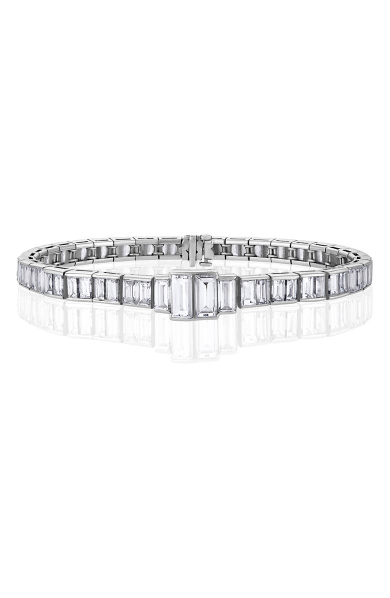 Mindi Mond Icon Diamond Lovers Line Bracelet, Main, color, Platinum