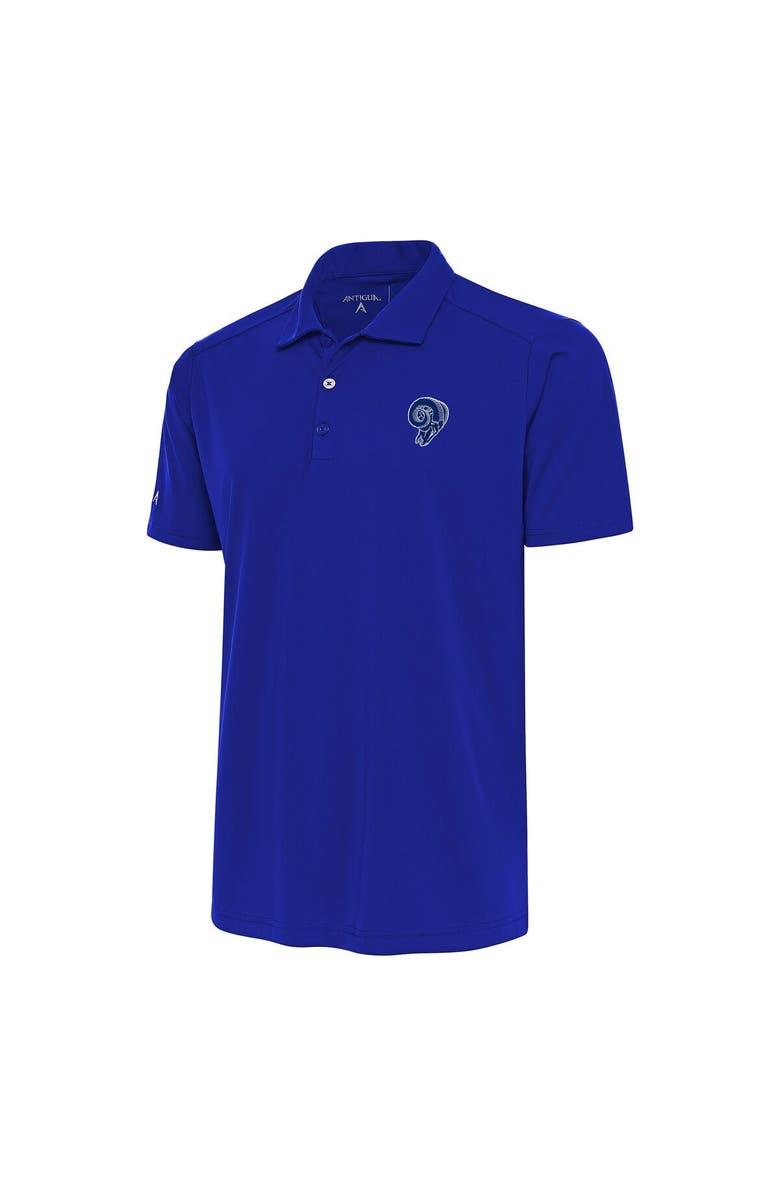 ANTIGUA Men's Antigua Royal Los Angeles Rams Team Logo Throwback Tribute Polo, Main, color, 