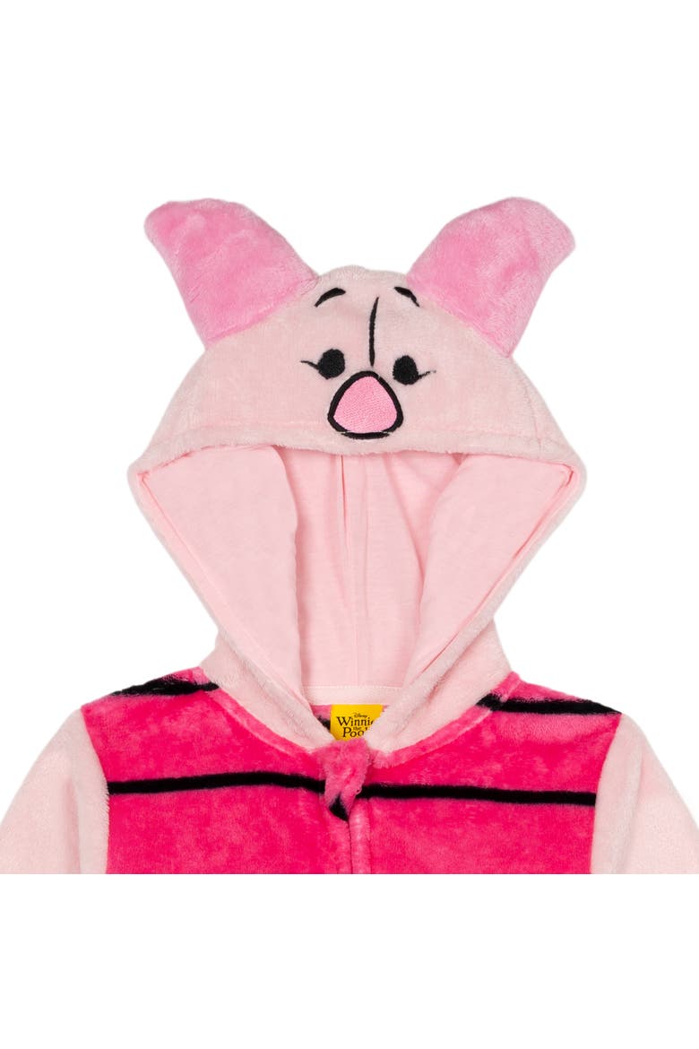 Winnie the Pooh Cosplay Hooded One Piece Pajamas, Alternate, color, Piglet Light Pink