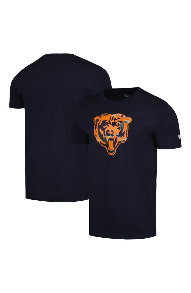 New Era Men's New Era Navy Chicago Bears Camo Logo T-Shirt, Main, color, 