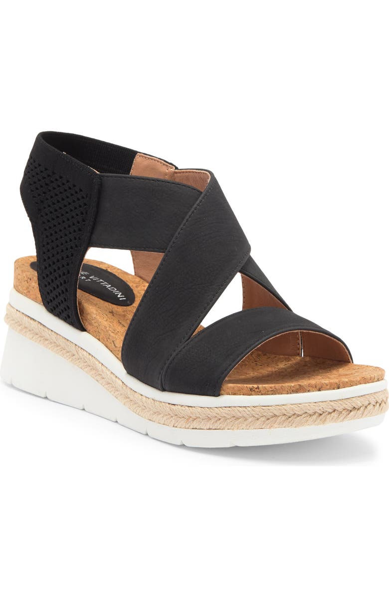 Adrienne Vittadini Carri Platform Wedge Sandal, Main, color,
