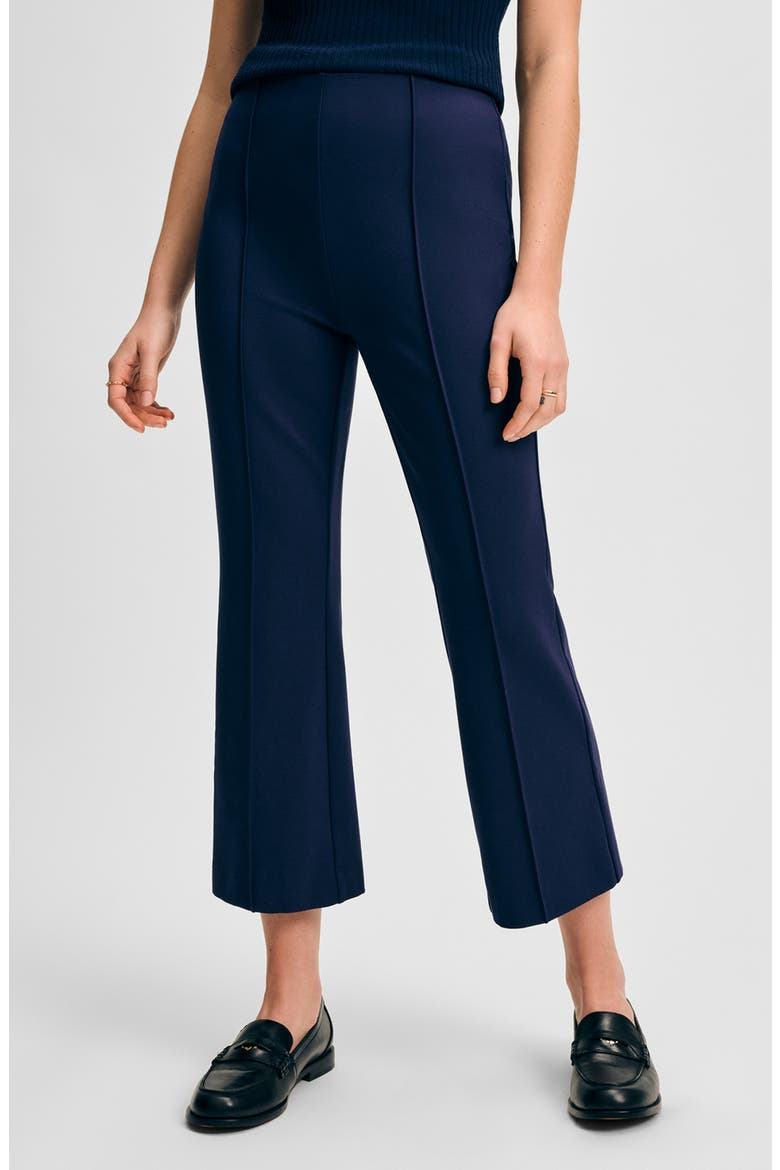 Ponte Ankle Kick Flare Pants, Main, color, NAVY