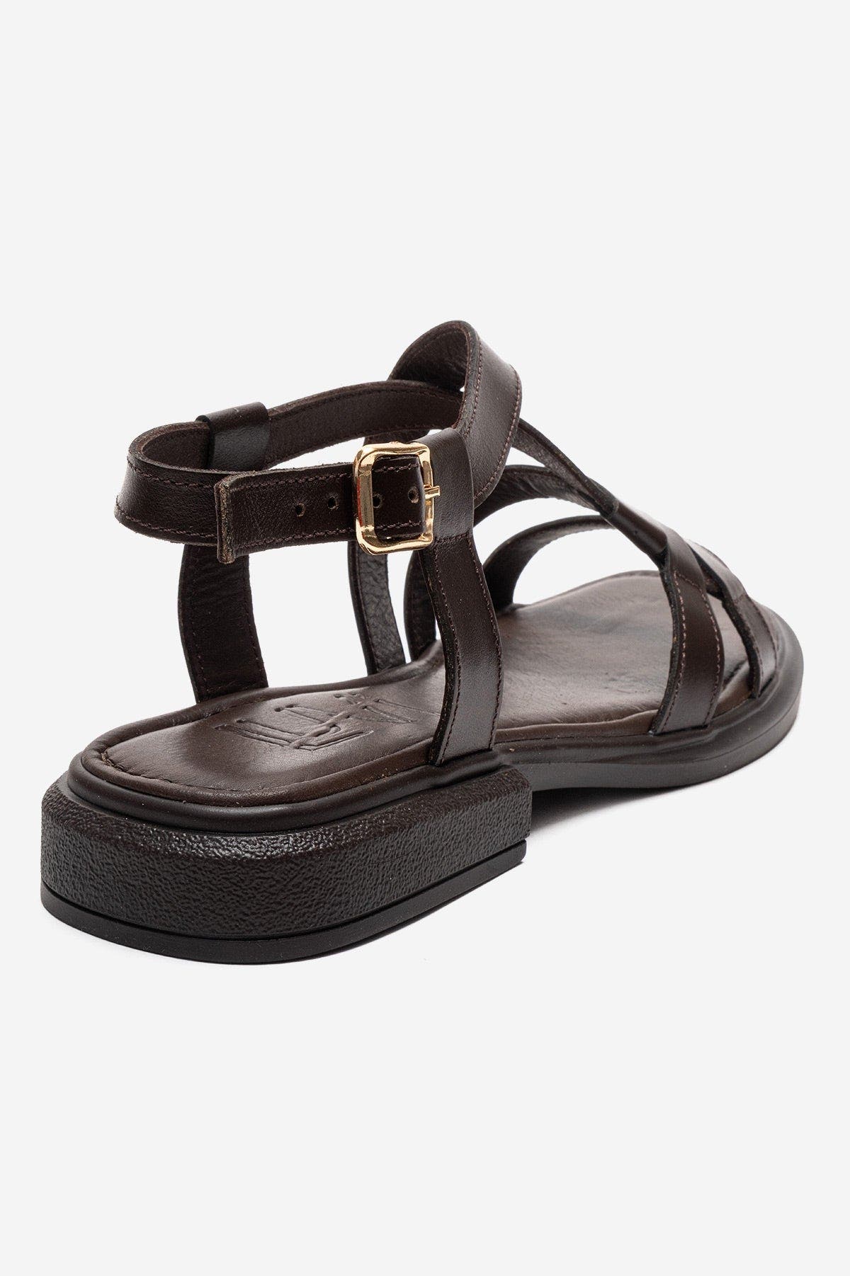 Forever & Always Shoes Laveda Leather Strap Sandal, Alternate, color, Brown