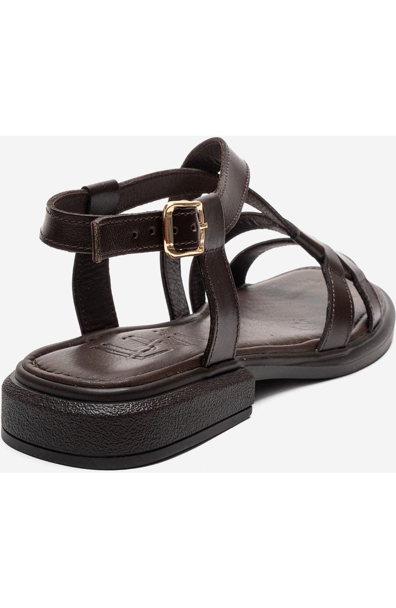 Forever & Always Shoes Laveda Leather Strap Sandal, Alternate, color, Brown