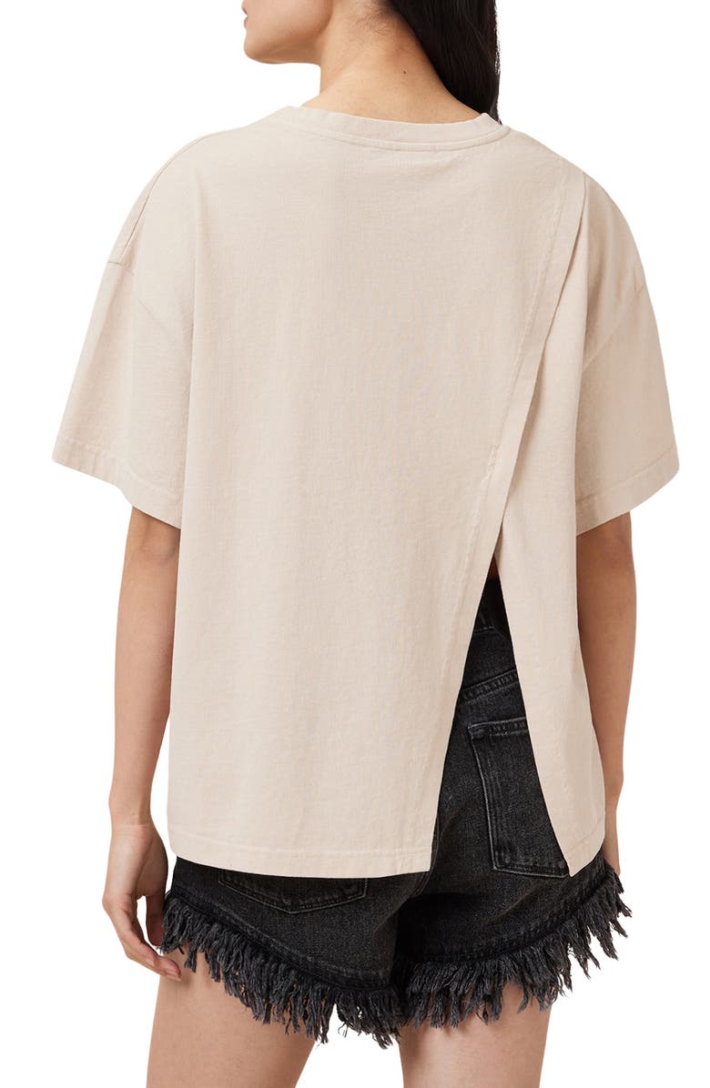AllSaints Avri Logo Slit Back Graphic T-Shirt, Alternate, color,