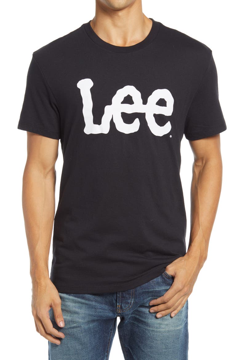 Logo Graphic Tee, Main, color, BLACK