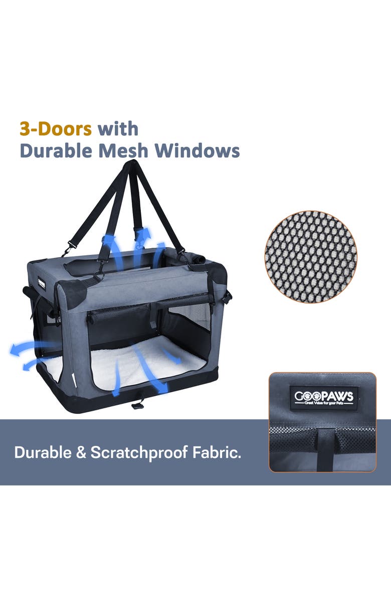 JESPET 27 Inch Pet Crate, Alternate, color, Gray