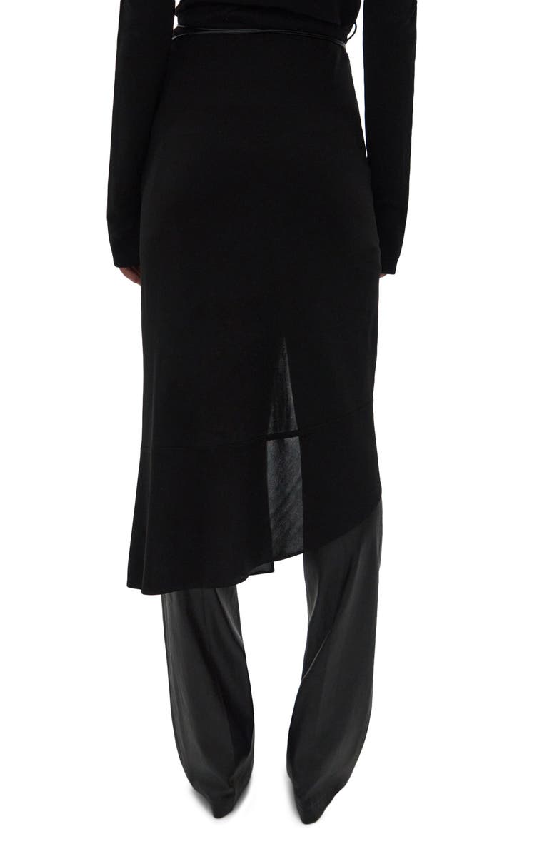 Helmut Lang Asymmetric Wrap Skirt, Alternate, color, 