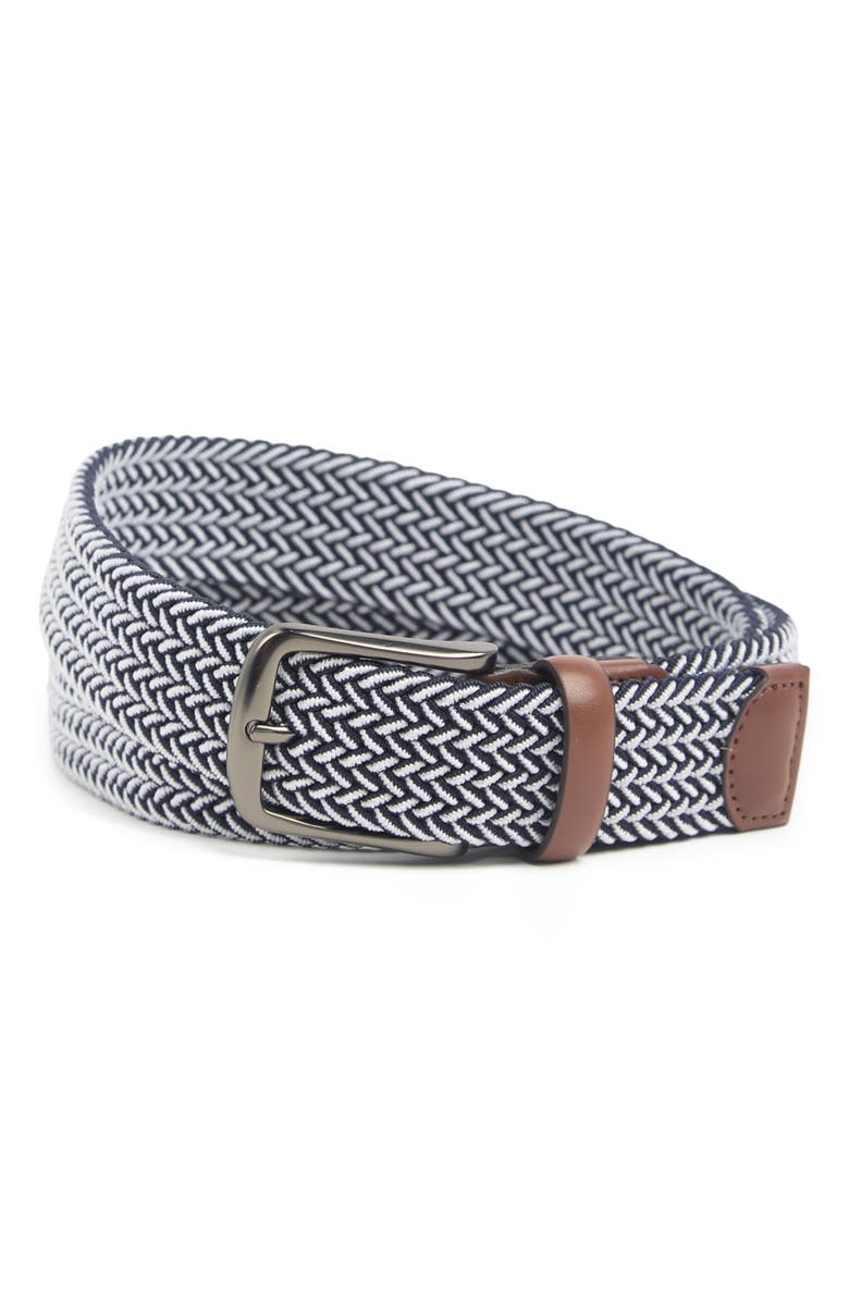 Original Penguin Fashion Stretch Woven Belt, Main, color, 