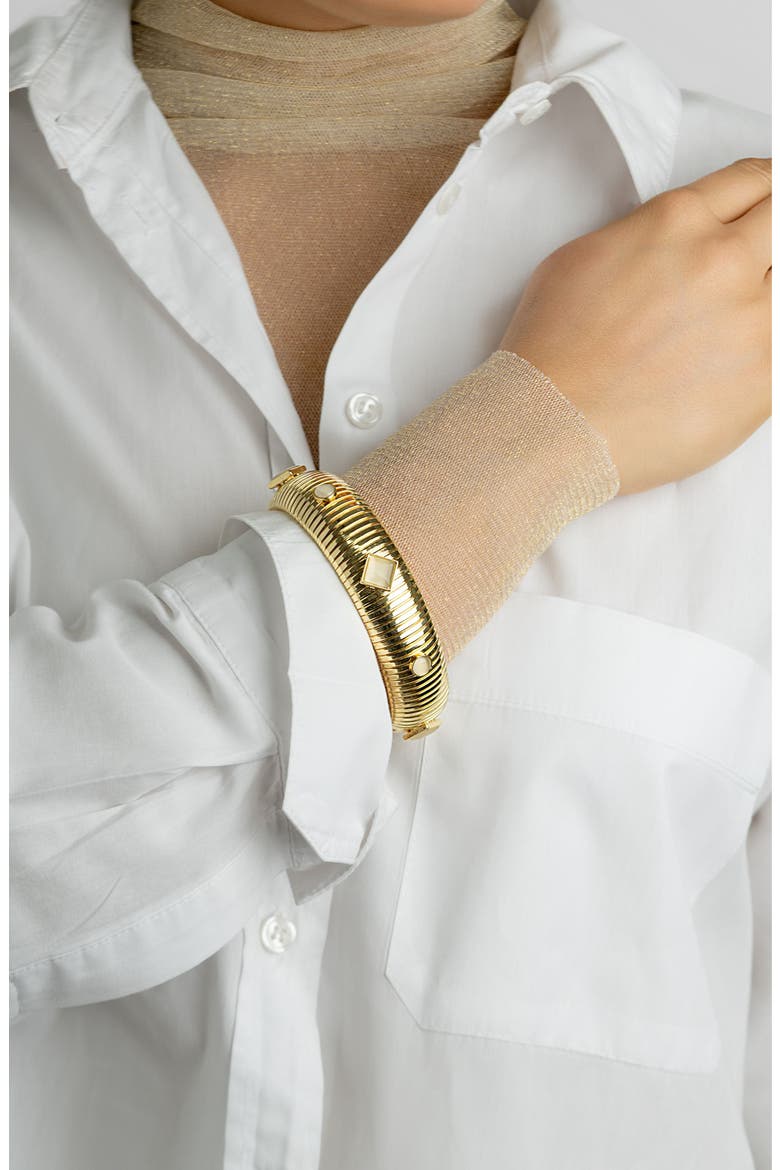 Set of 2 Coil Bangle Bracelets, Alternate, color, GOLD