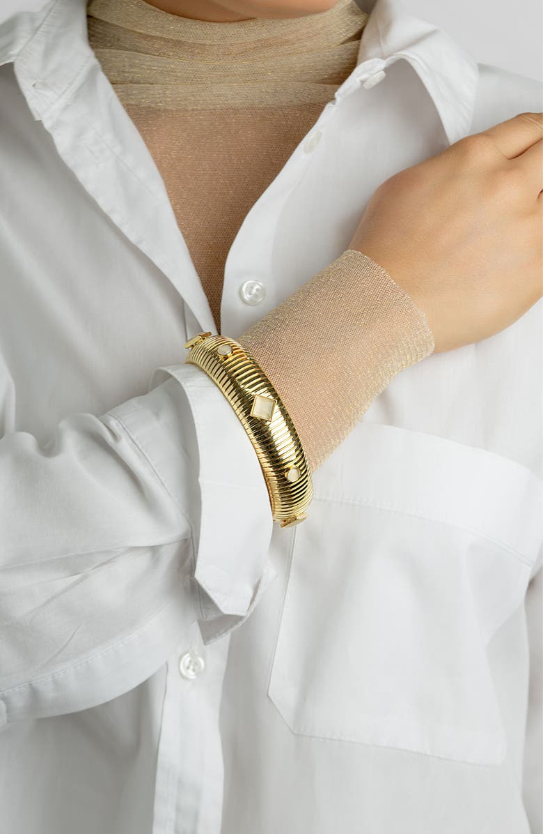 Adornia Set of 2 Coil Bangle Bracelets, Alternate, color, Gold