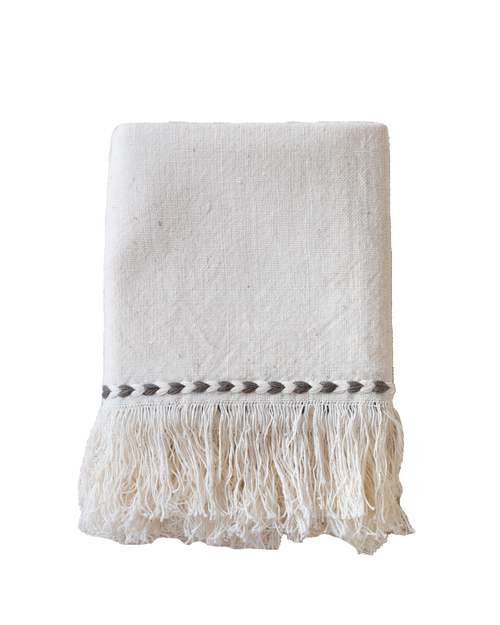Kd Weave Braid Detail Napkin In Gray