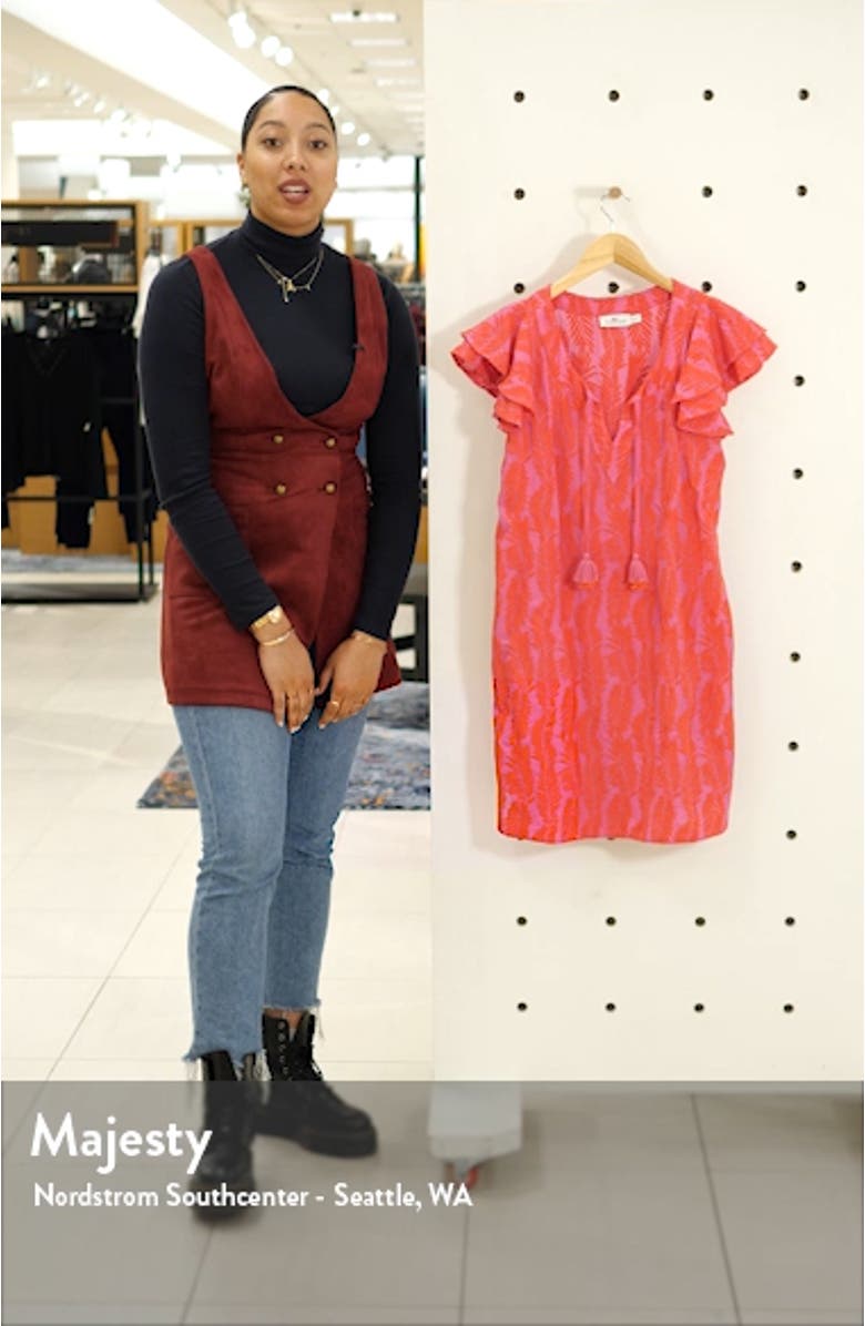 Palm Embroidered Tunic Dress, sales video thumbnail