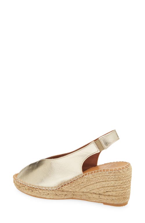 Toni Pons Laila Slingback Peep Toe Platform Wedge Sandal In Platinum