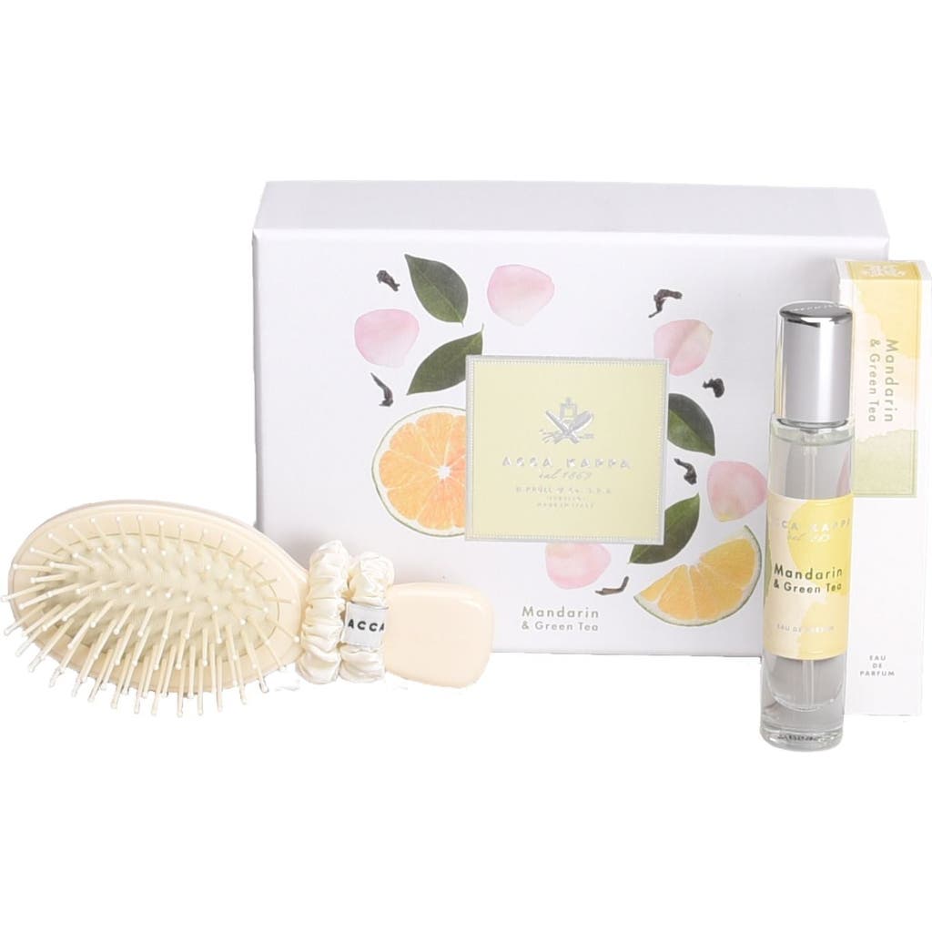 Acca Kappa Mandarin & Green Tea Eau De Parfum & Hair Care Gift Set In White