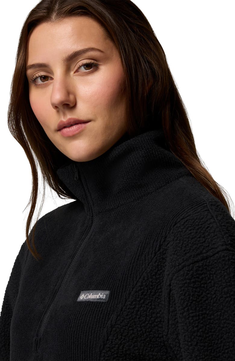 Columbia Maple Garden Half Zip Fleece Jacket, Alternate, color, Black