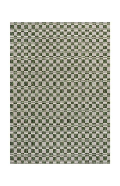 Aimee Traditional Cottage Checkerboard Indoor/Outdoor Area Rug