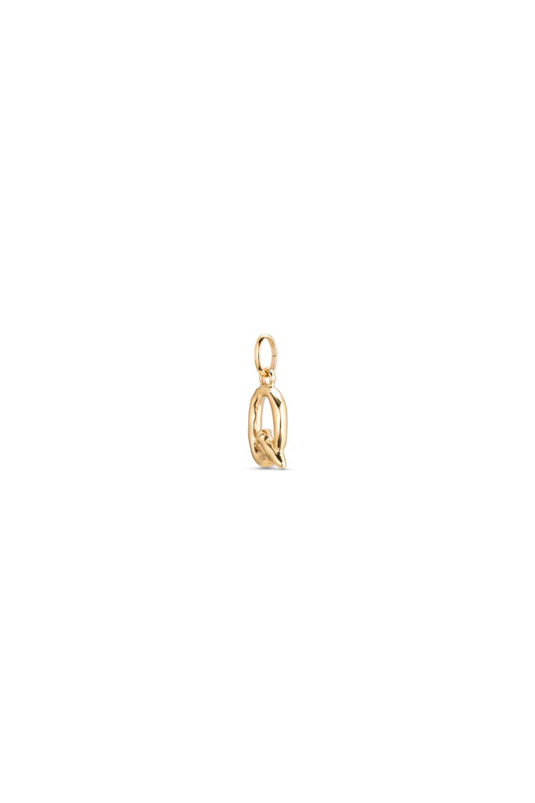 18K Gold-Plated Letter Q Charm, Alternate, color, Gold