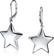 BLING JEWELRY Sterling Silver Star Dangle Earrings