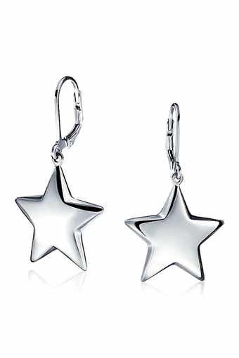 BLING JEWELRY Sterling Silver Star Dangle Earrings