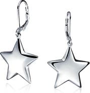 BLING JEWELRY Sterling Silver Star Dangle Earrings