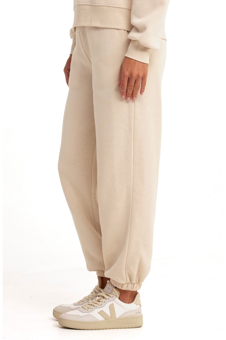 Jayla Fleece Sweatpants, Alternate, color, TAPIOCA