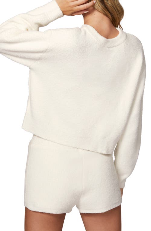 Florence By Mills Cloud Heart Cutout Bouclé Sweater In Jet Stream