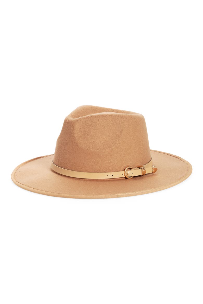 Buckle Accent Rancher Hat, Main, color, CAMEL COMBO