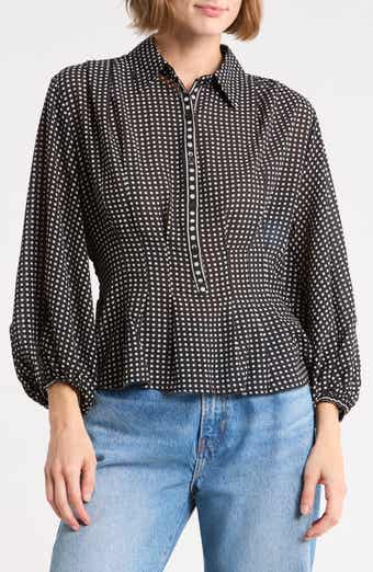 Pleat Front Button Shirt