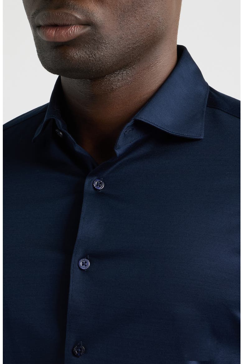 Regular Fit Cotton Jersey Shirt, Alternate, color, NAVY