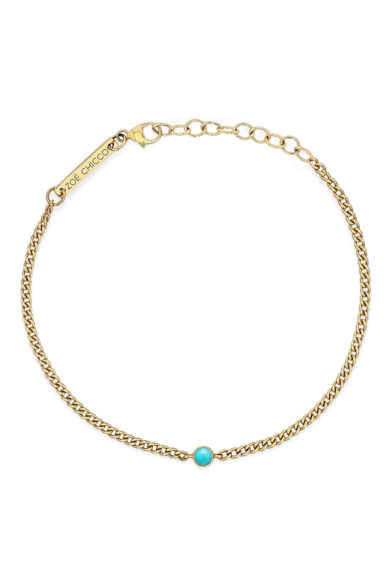Bezel Set Turquoise Bracelet, Alternate, color, 14K YELLOW GOLD