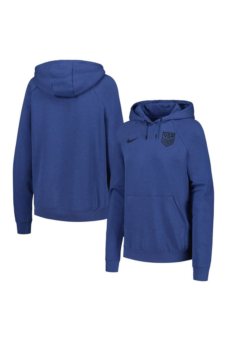 Women's Nike Blue USMNT Essential Raglan Pullover Hoodie, Main, color, Blue
