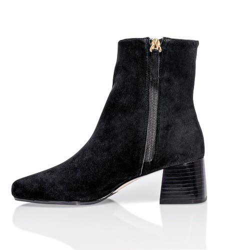 Joan Oloff Shoes Arina Dress Ankle Bootie With A Block Heel In Black