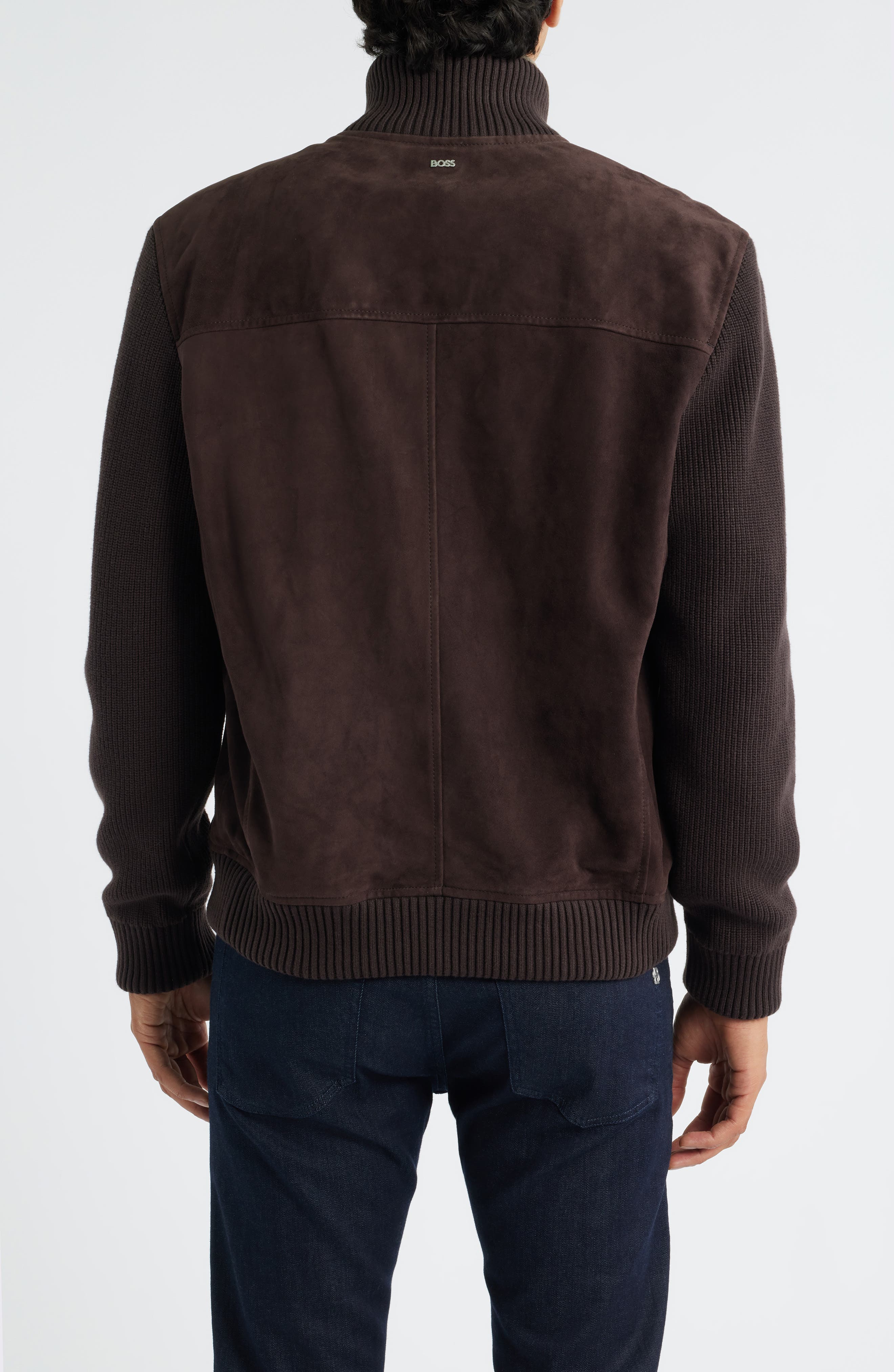 Maparo Goatskin Suede & Cotton Blend Knit Jacket - image 2