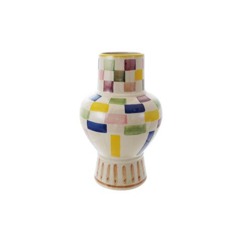 Hand-Painted Stoneware Vase